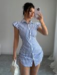 Tiered Sleeve Shirt Dress
